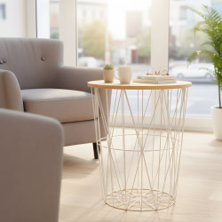 Metal & Wood Table Large